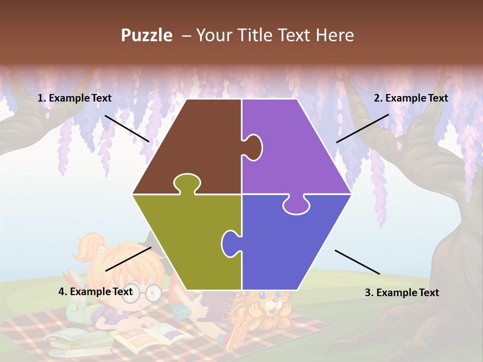 Scene Trees Drawing PowerPoint Template