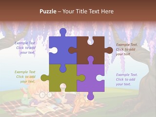 Scene Trees Drawing PowerPoint Template