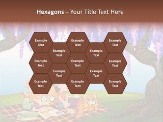 Scene Trees Drawing PowerPoint Template