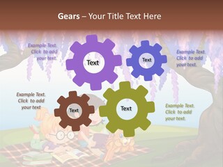 Scene Trees Drawing PowerPoint Template