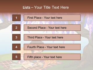 Scene Trees Drawing PowerPoint Template