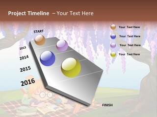 Scene Trees Drawing PowerPoint Template