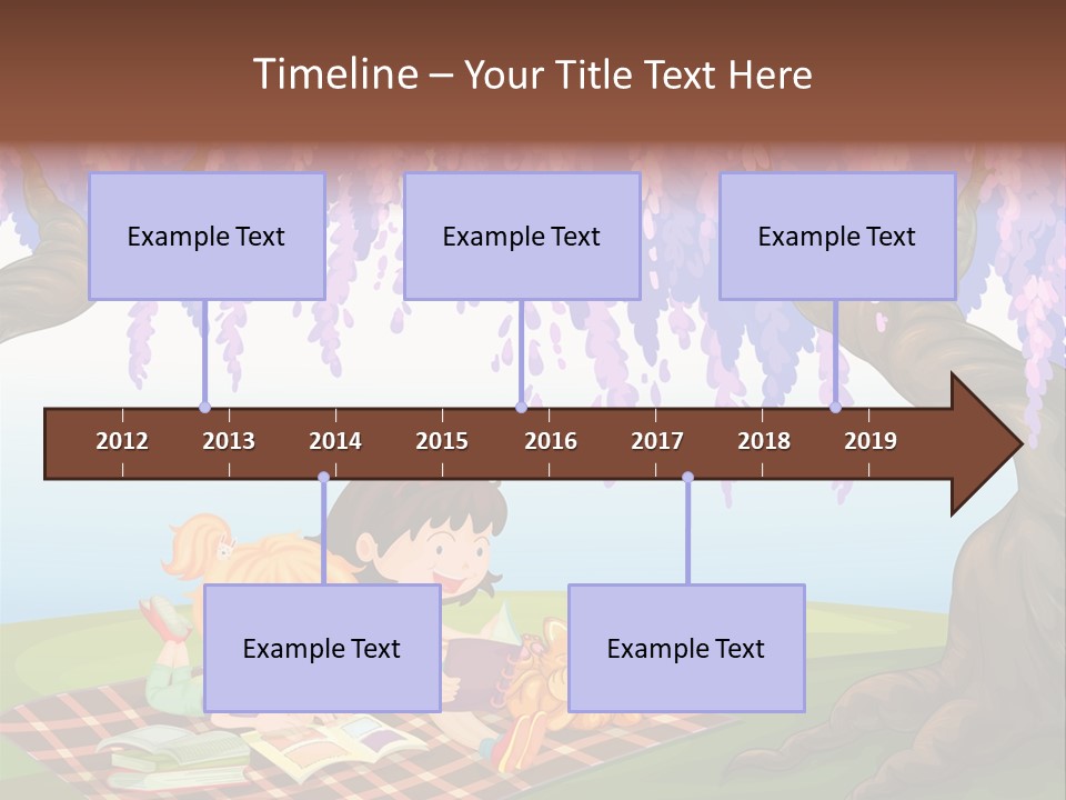 Scene Trees Drawing PowerPoint Template