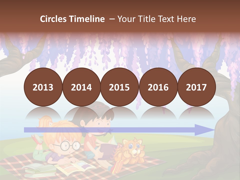 Scene Trees Drawing PowerPoint Template