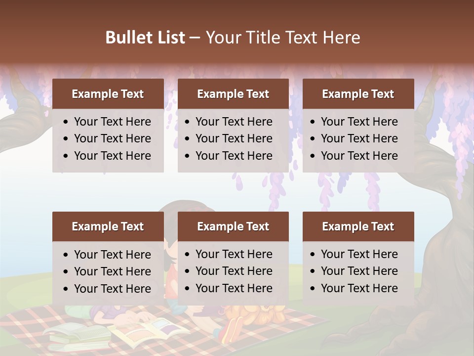 Scene Trees Drawing PowerPoint Template