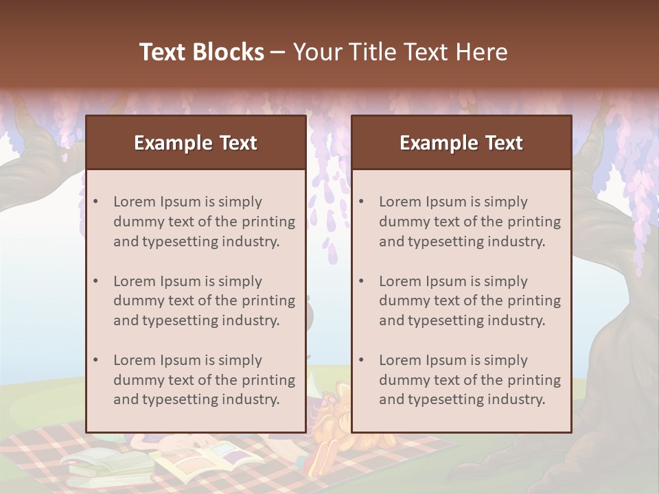 Scene Trees Drawing PowerPoint Template