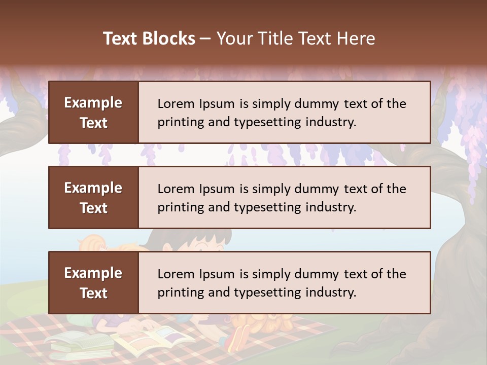 Scene Trees Drawing PowerPoint Template