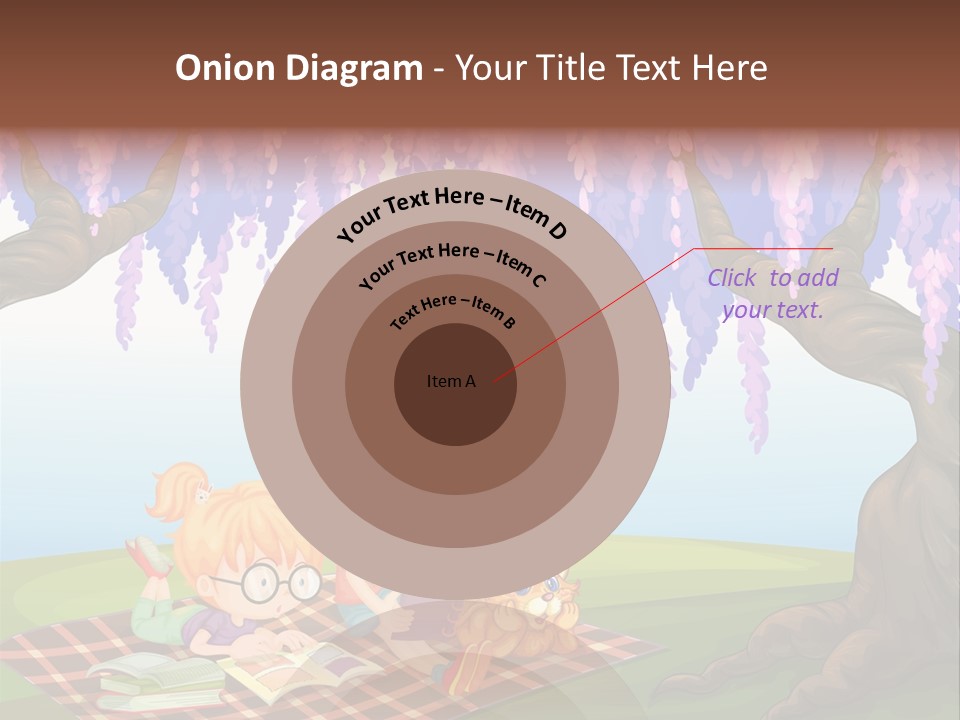 Scene Trees Drawing PowerPoint Template