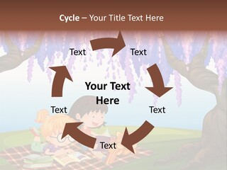 Scene Trees Drawing PowerPoint Template