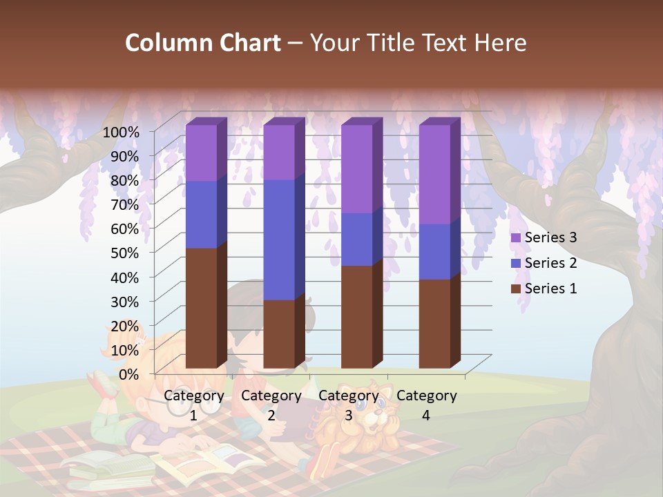 Scene Trees Drawing PowerPoint Template