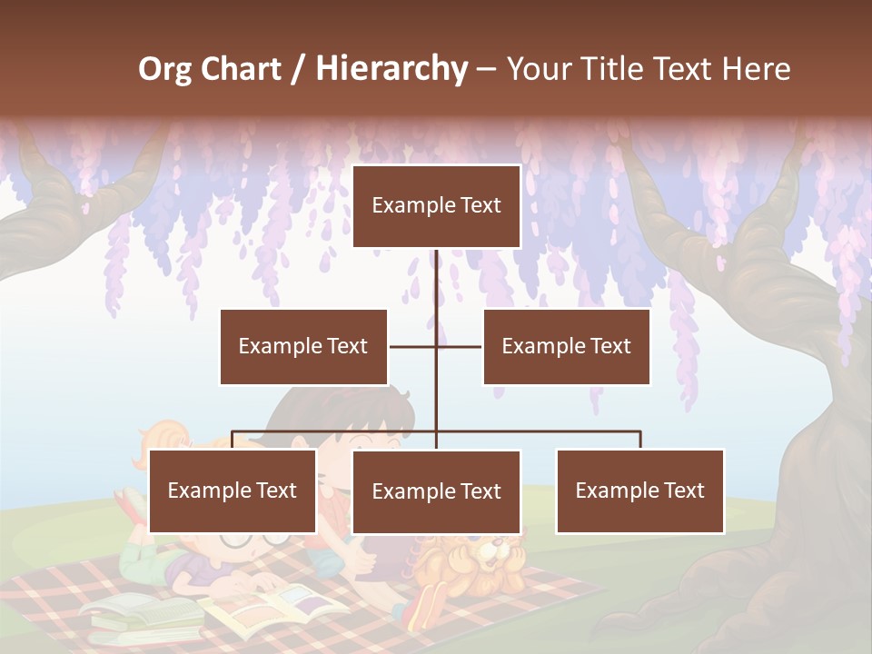 Scene Trees Drawing PowerPoint Template