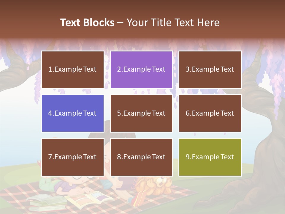 Scene Trees Drawing PowerPoint Template