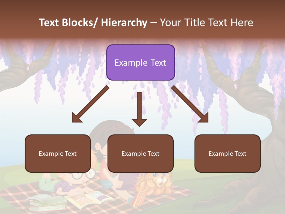 Scene Trees Drawing PowerPoint Template