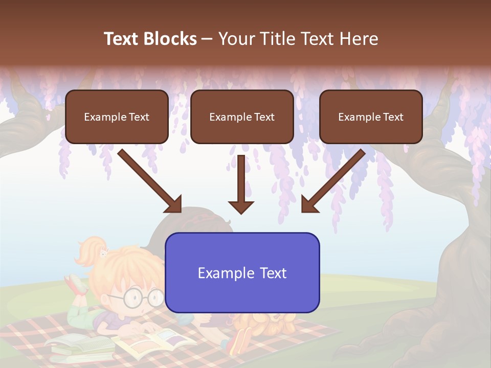 Scene Trees Drawing PowerPoint Template