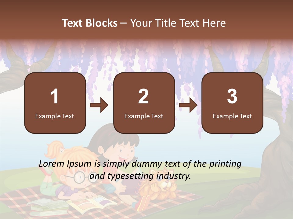 Scene Trees Drawing PowerPoint Template
