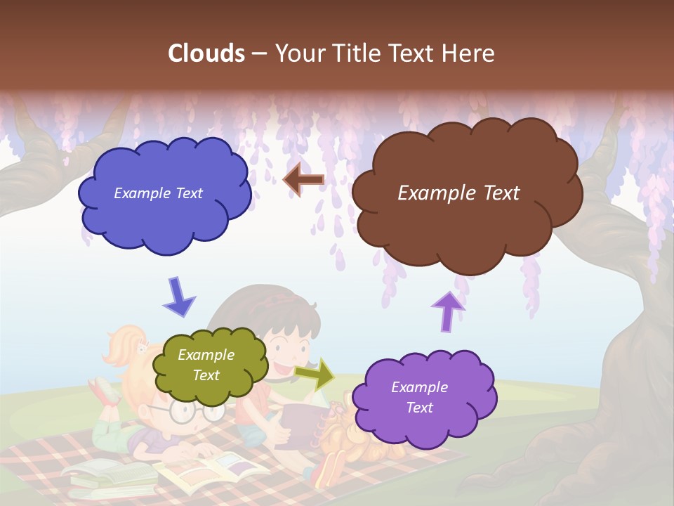 Scene Trees Drawing PowerPoint Template