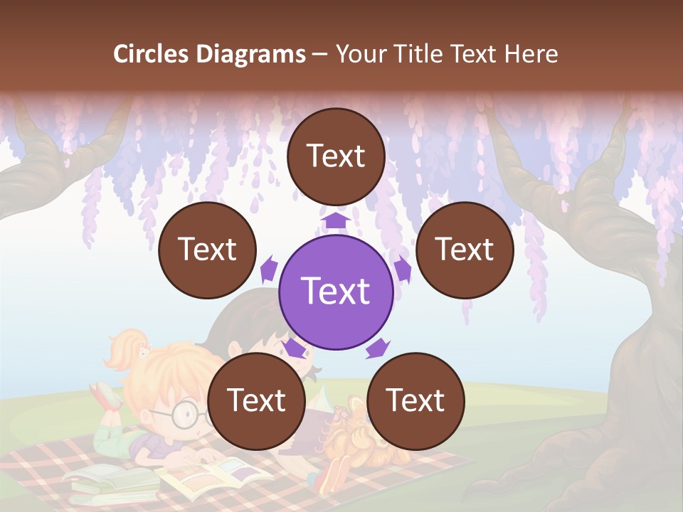 Scene Trees Drawing PowerPoint Template