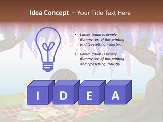 Scene Trees Drawing PowerPoint Template