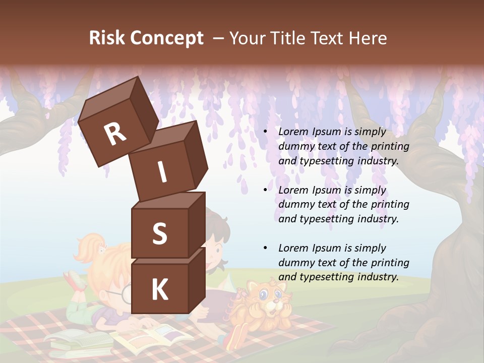 Scene Trees Drawing PowerPoint Template
