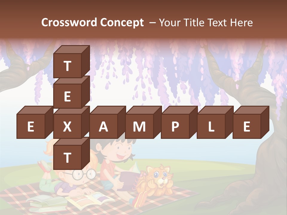 Scene Trees Drawing PowerPoint Template