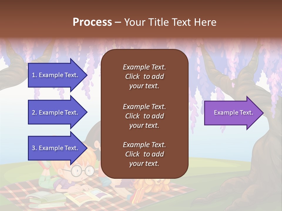 Scene Trees Drawing PowerPoint Template