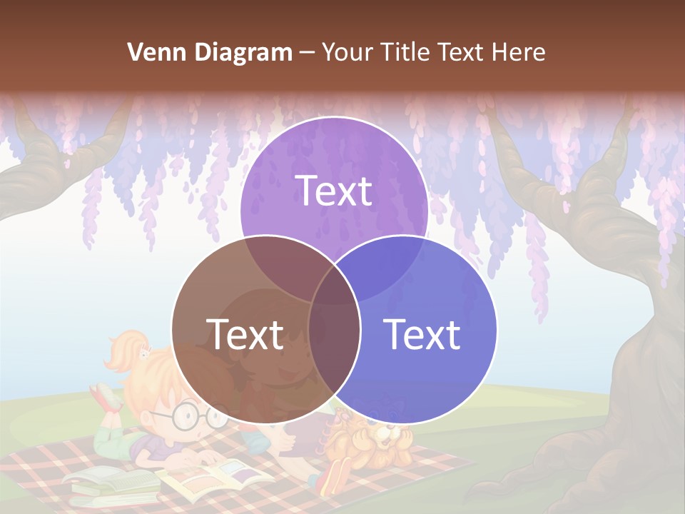 Scene Trees Drawing PowerPoint Template