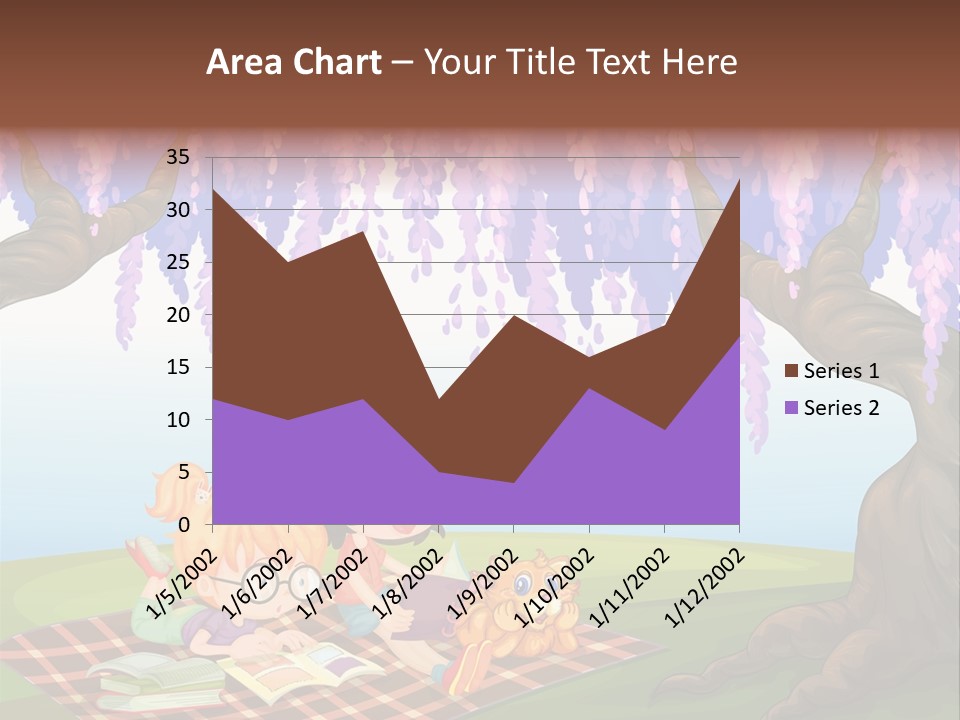Scene Trees Drawing PowerPoint Template