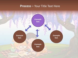 Scene Trees Drawing PowerPoint Template