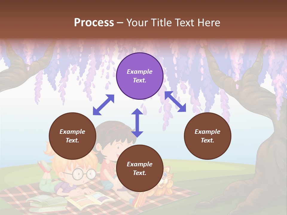Scene Trees Drawing PowerPoint Template