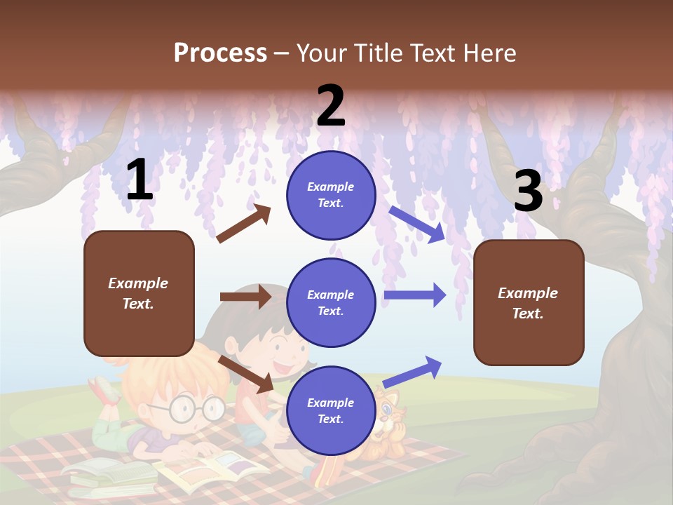 Scene Trees Drawing PowerPoint Template