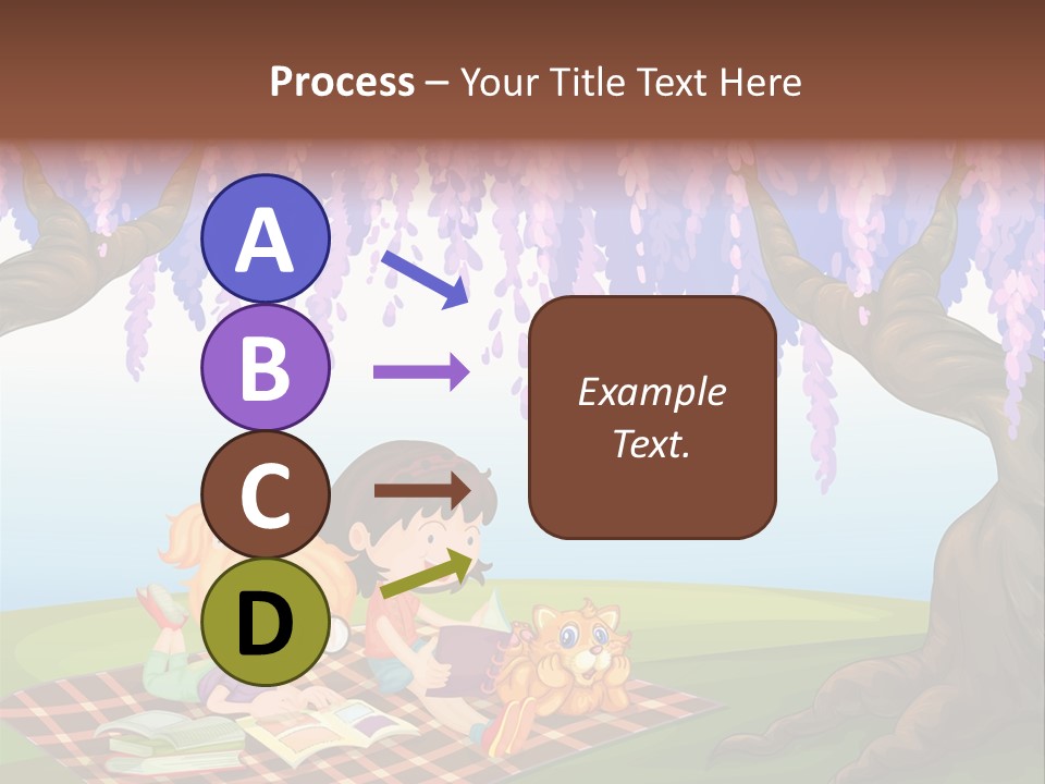 Scene Trees Drawing PowerPoint Template