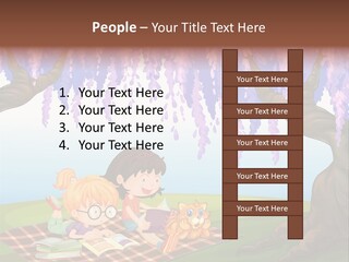 Scene Trees Drawing PowerPoint Template