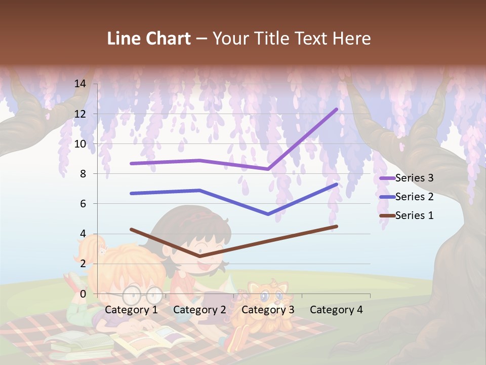 Scene Trees Drawing PowerPoint Template
