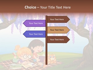 Scene Trees Drawing PowerPoint Template