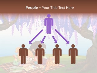 Scene Trees Drawing PowerPoint Template