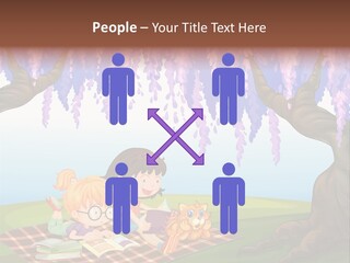 Scene Trees Drawing PowerPoint Template