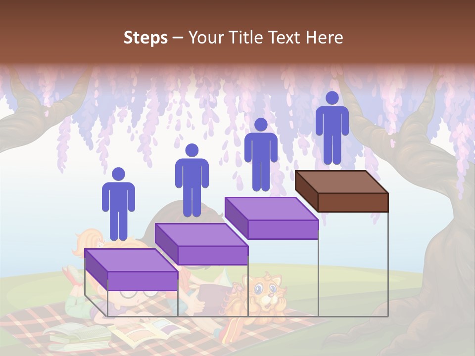 Scene Trees Drawing PowerPoint Template