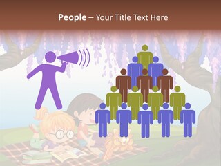 Scene Trees Drawing PowerPoint Template