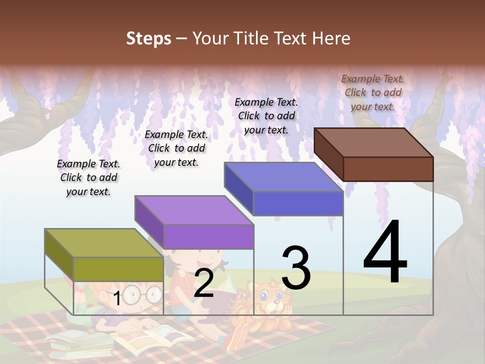 Scene Trees Drawing PowerPoint Template