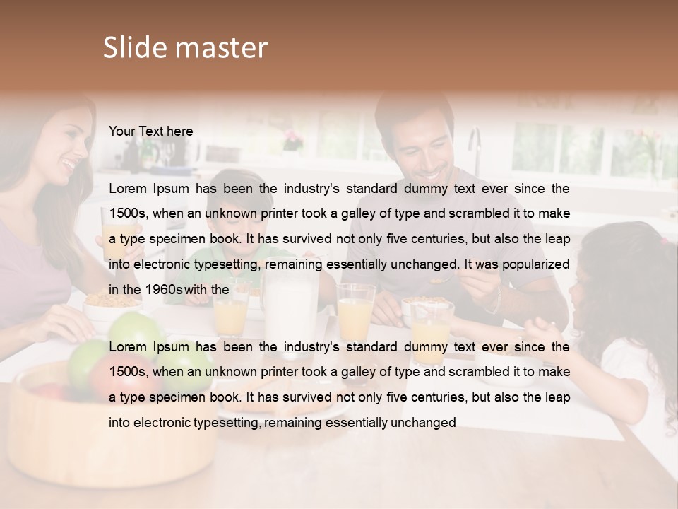 Caucasian Mother Brunette PowerPoint Template