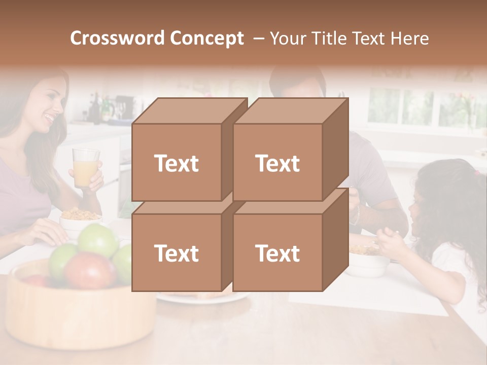 Caucasian Mother Brunette PowerPoint Template