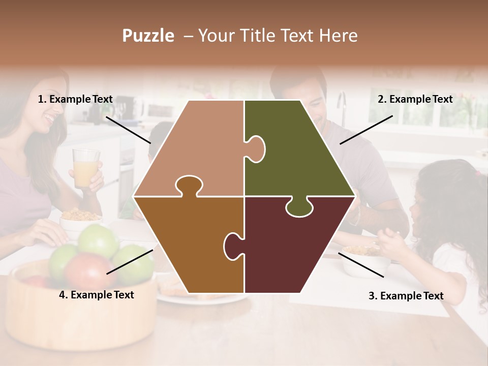 Caucasian Mother Brunette PowerPoint Template