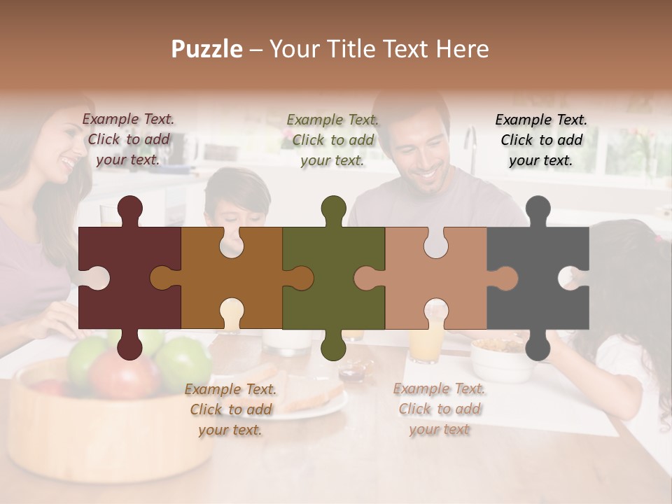 Caucasian Mother Brunette PowerPoint Template