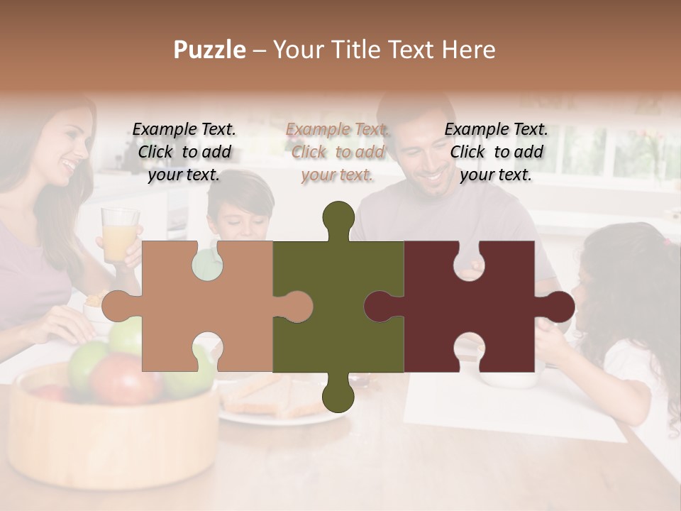 Caucasian Mother Brunette PowerPoint Template