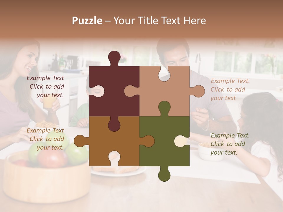 Caucasian Mother Brunette PowerPoint Template