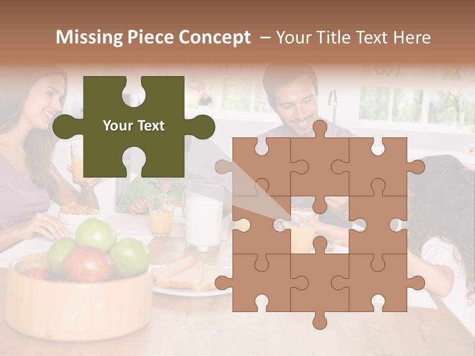 Caucasian Mother Brunette PowerPoint Template