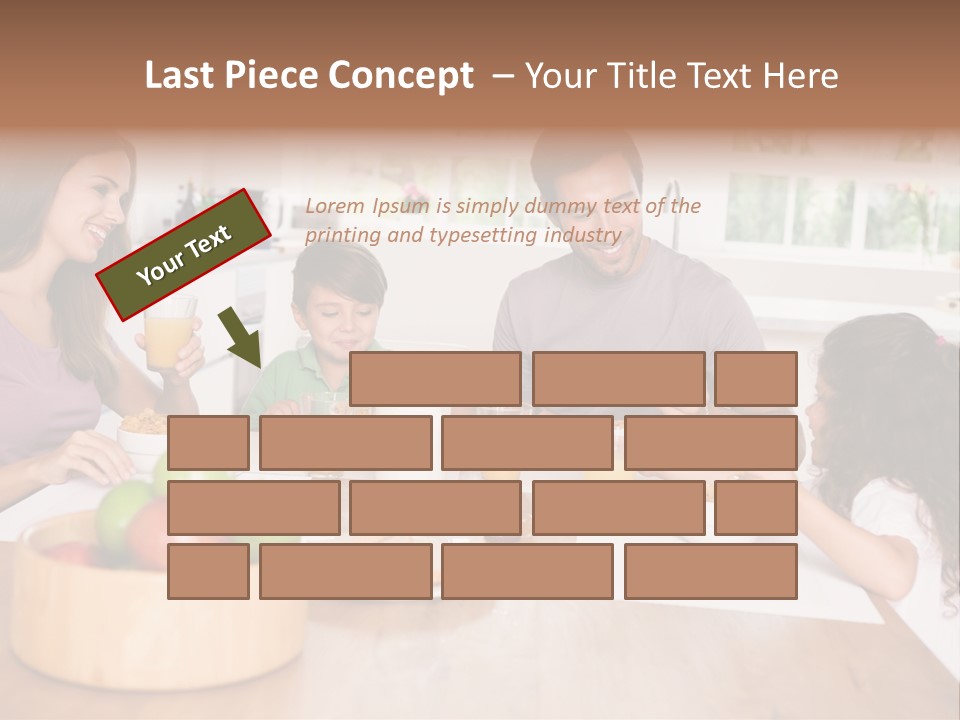 Caucasian Mother Brunette PowerPoint Template