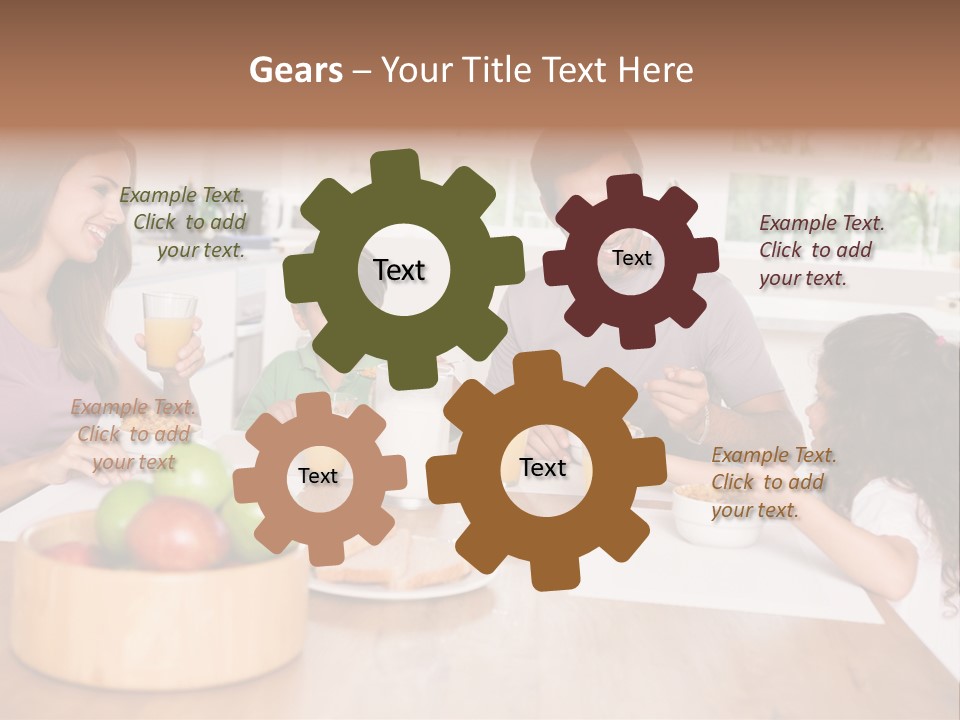 Caucasian Mother Brunette PowerPoint Template