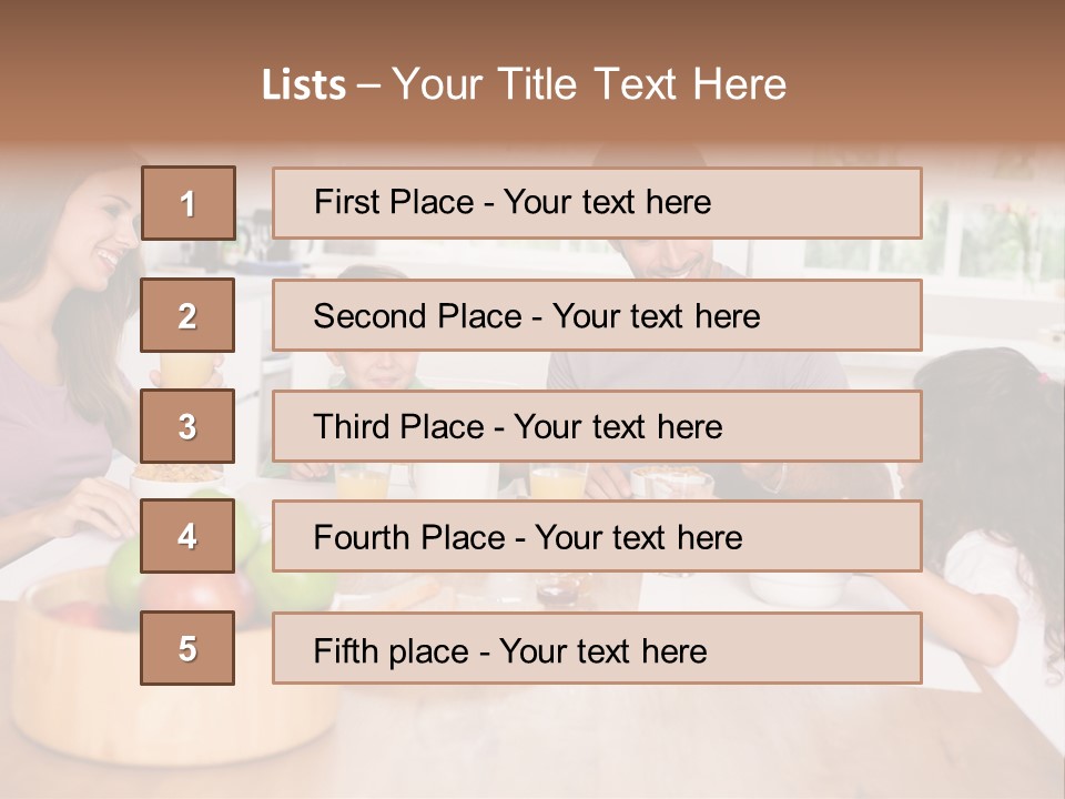 Caucasian Mother Brunette PowerPoint Template
