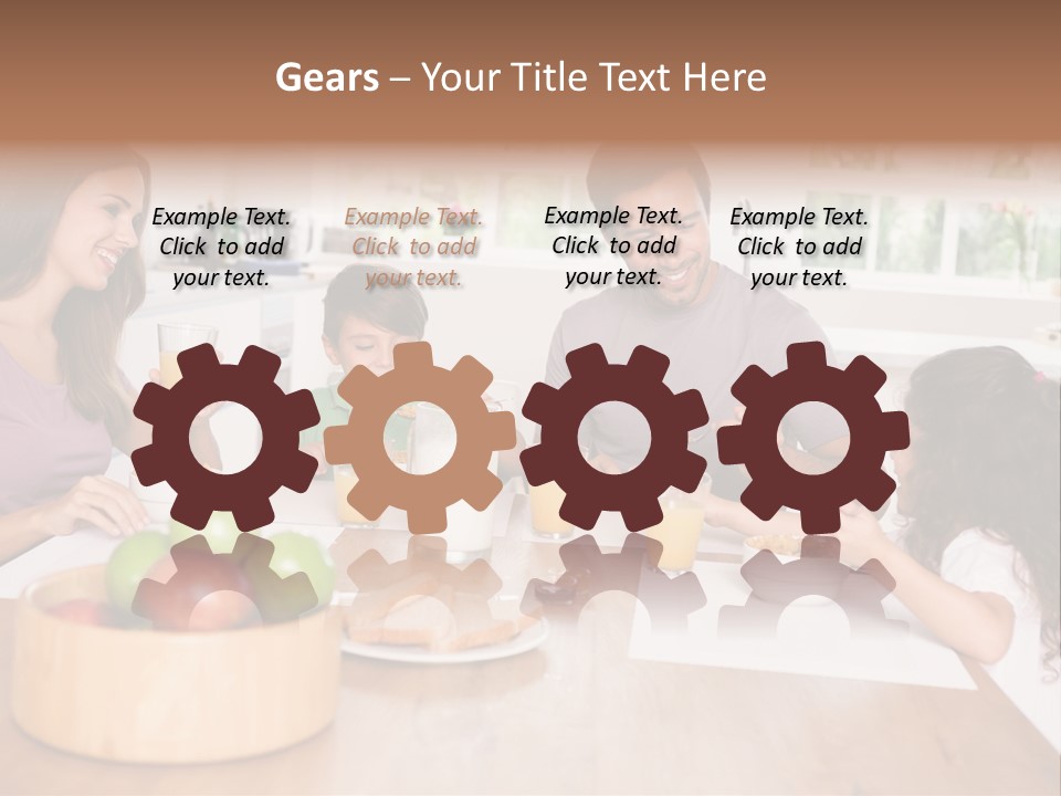 Caucasian Mother Brunette PowerPoint Template